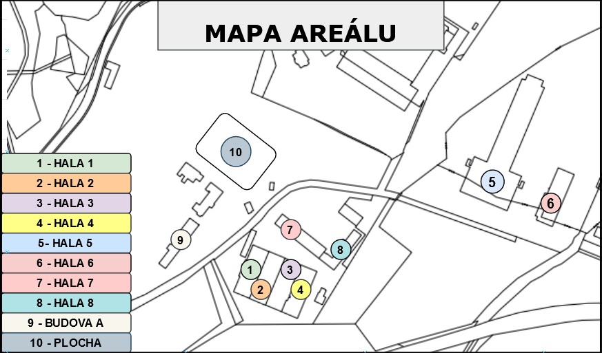 mapa areálu